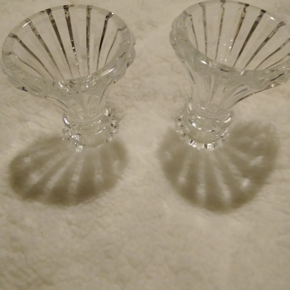 J.G Durand Lead Crystal Candleholders